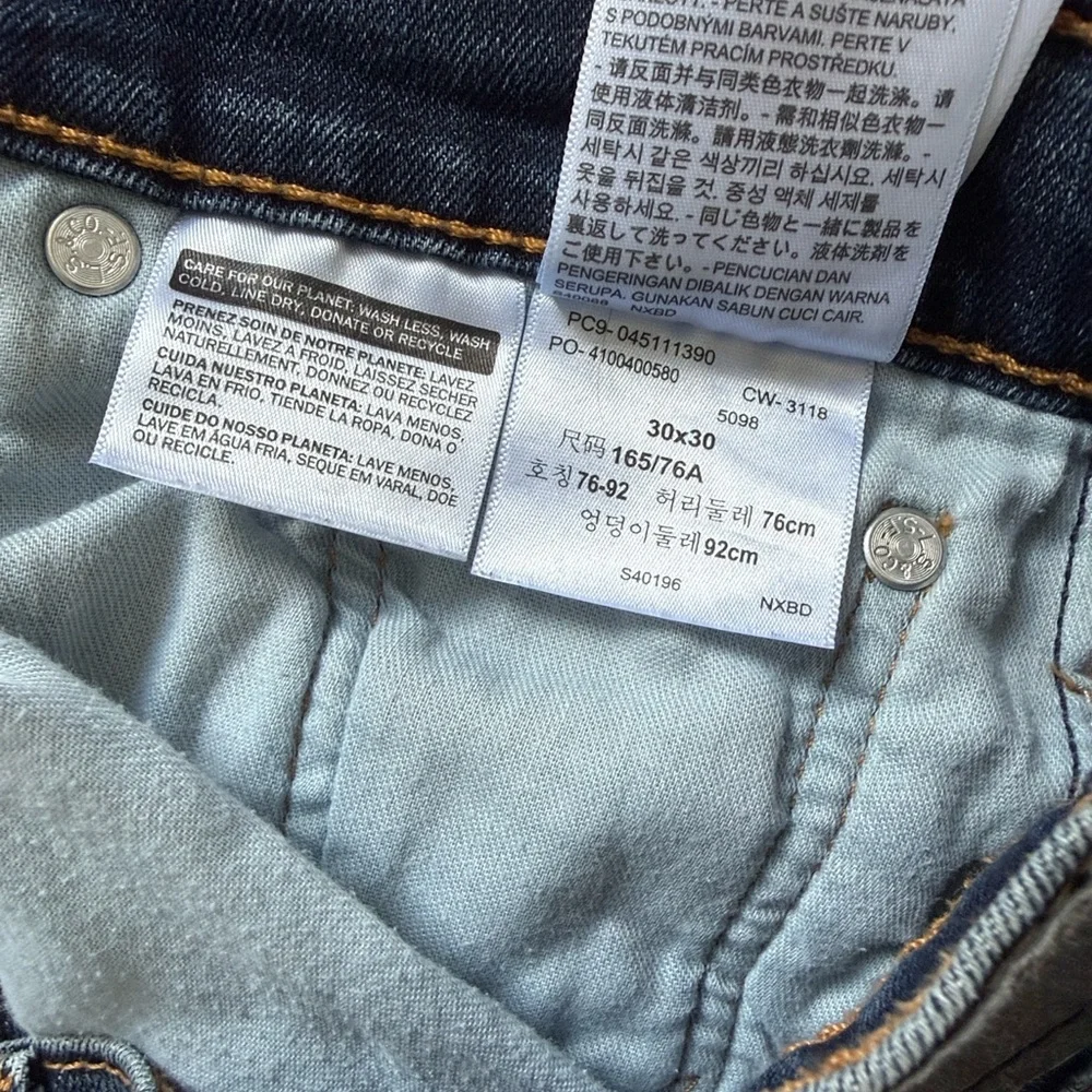 Levi's Dark Blue Straight Jeans for Men